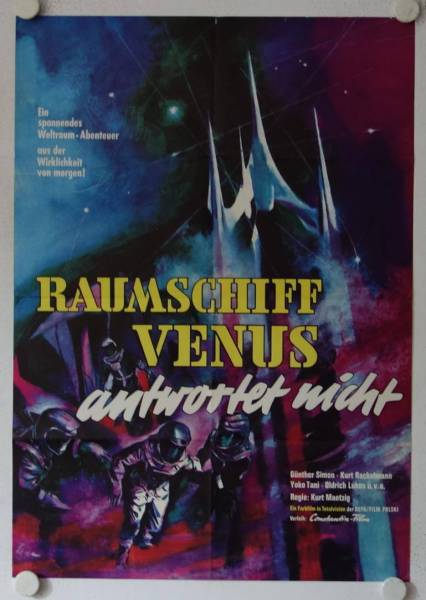 First Spaceship on Venus original release german movie poster